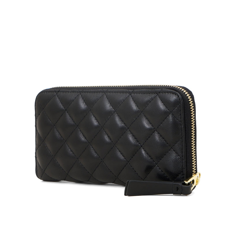 Dompet Panjang Wanita Gino Mariani Quilted Long Wallet Aneska Black