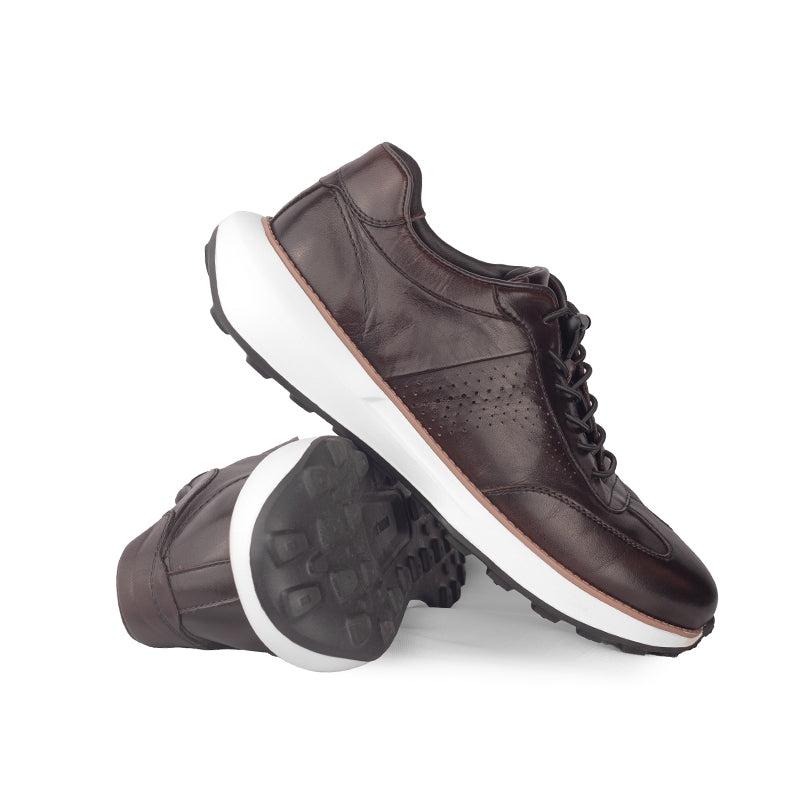 Sepatu Casual Pria Sneakers Gino Mariani Ivano Brown