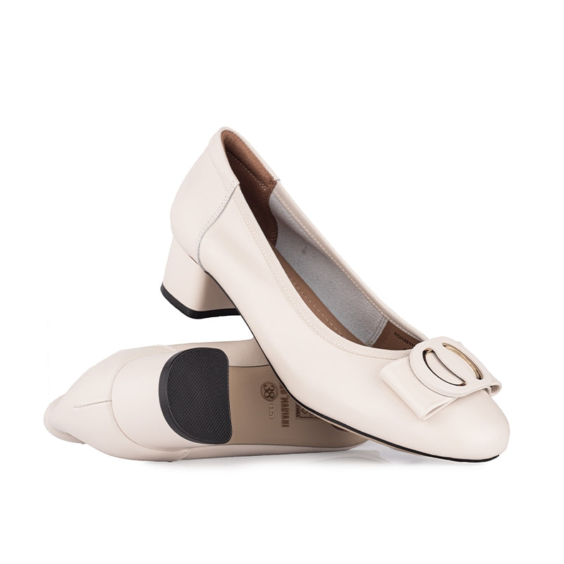 Sepatu Pantofel Formal Wanita Gino Mariani Delta Apricot