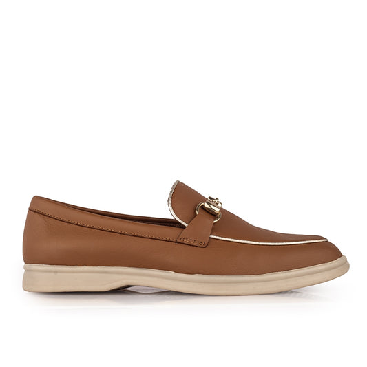 Sepatu Wanita Casual Loafer Moccasin Gino Mariani Emery 5 Light Brown