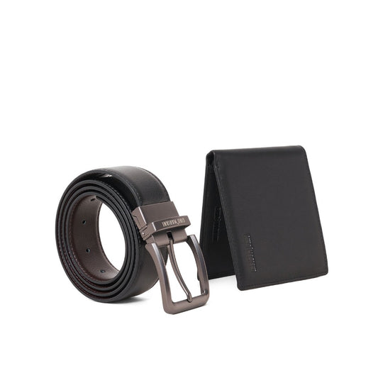 Gino Mariani Cosimo - Boxed 2 In 1 Wallet & Belt Gift Set Black/Coffee