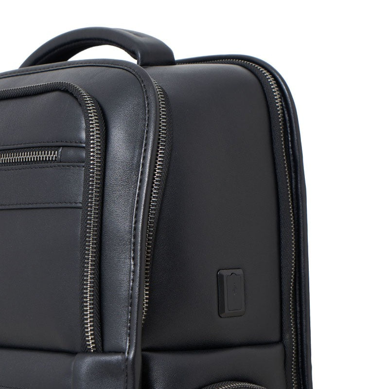 Backpack Tas Ransel Kulit Pria Gino Mariani Baron Black