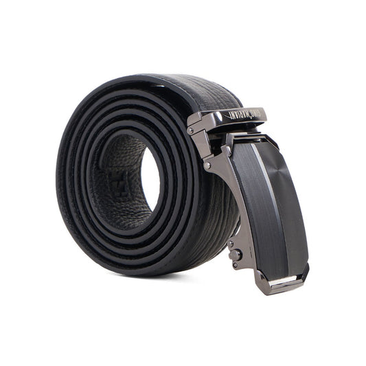 Gino Mariani Daneal Buckle Belt Kulit Pria Black