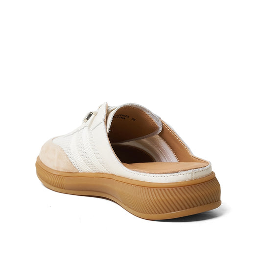 Sepatu Casual Slip on Sneakers Mules Wanita Gino Mariani Giulina Beige