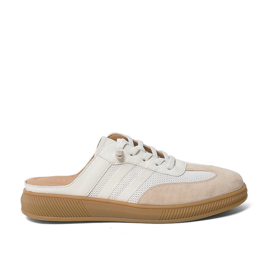 Sepatu Casual Slip on Sneakers Mules Wanita Gino Mariani Giulina Beige