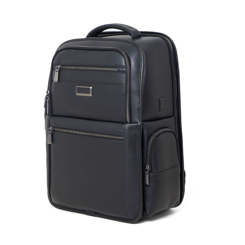 Backpack Tas Ransel Kulit Pria Gino Mariani Baron Black