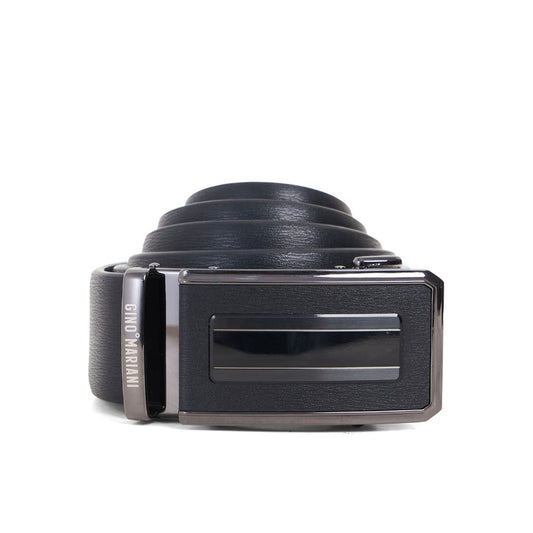 Gino Mariani Dorian Buckle Belt Kulit Pria Black/Coffee