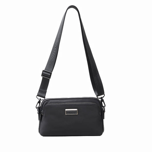 Tas Selempang Pria Gino Mariani Agra Black Sling Bag