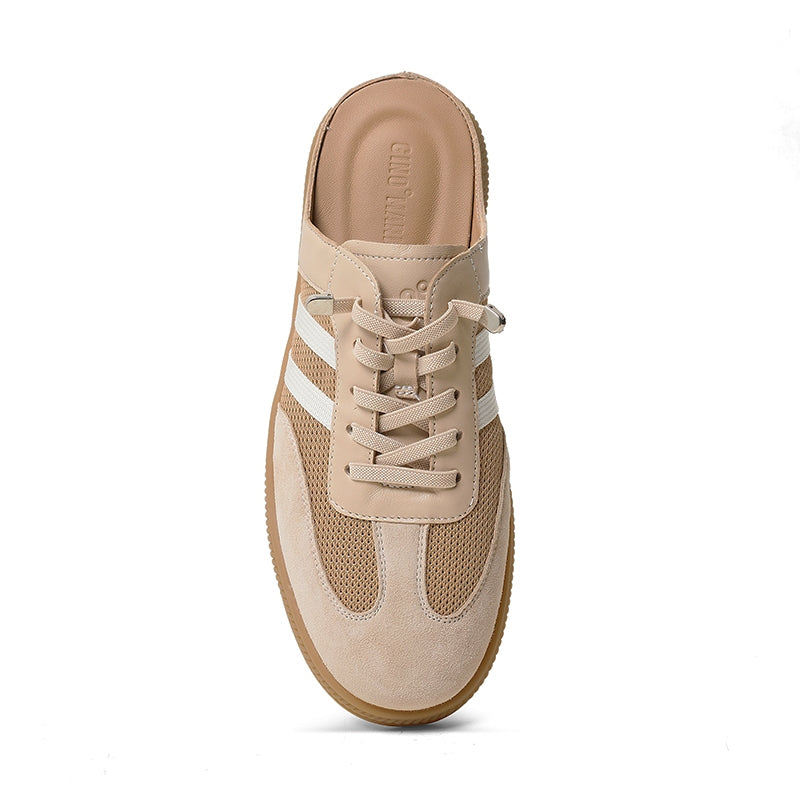 Sepatu Casual Slip on Sneakers Mules Wanita Gino Mariani Giulina Apricot