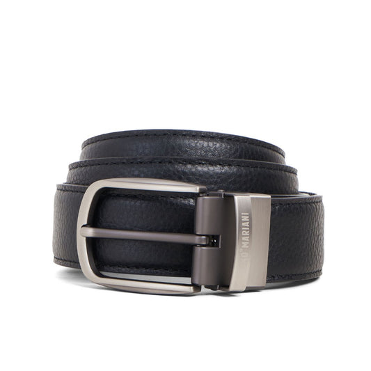 Gino Mariani Daito Buckle Belt Kulit Pria Black/Coffee