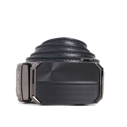 Gino Mariani Daneal Buckle Belt Kulit Pria Black