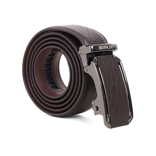 Gino Mariani Dakota Buckle Belt Kulit Pria Coffee