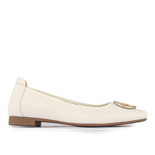 Sepatu Flat Wanita Gino Mariani Ederly Off White