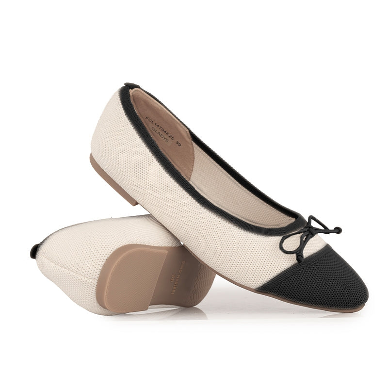 Sepatu Flats Knit Wanita Gino Mariani Gladys Beige
