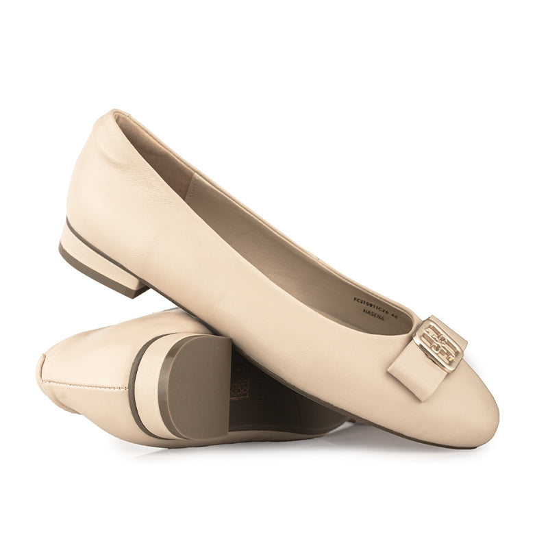 Sepatu Ballet Flats Wanita Gino Mariani Hasena Apricot