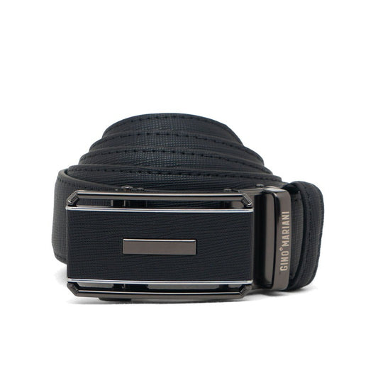 Gino Mariani Fiorenzo Buckle Belt Kulit Pria Black