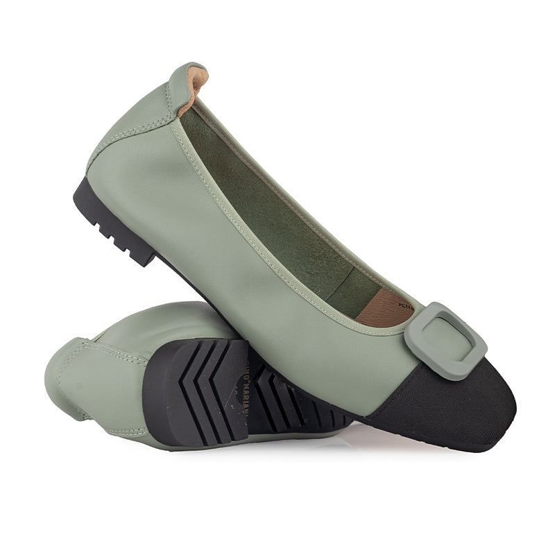 Sepatu Ballet Flats Wanita Gino Mariani Ghita Sage Green