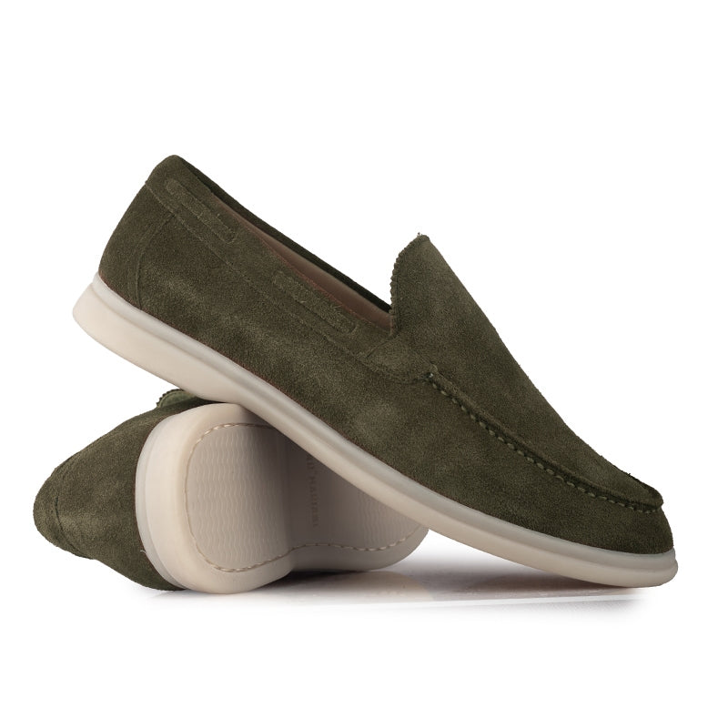 Sepatu Pria Casual Loafer Moccasin Gino Mariani Edison 3 Olive Green