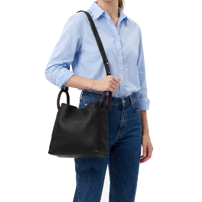 Tas Wanita Hobo Bag Gino Mariani Detra Black