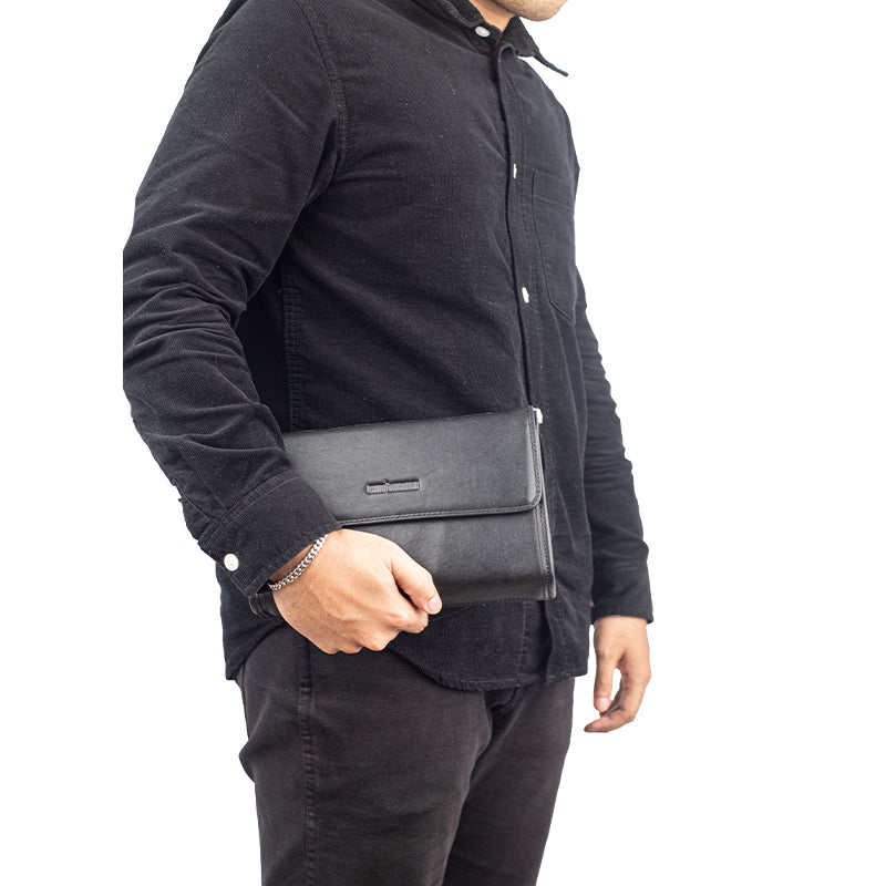 Clutch Kulit Pria Gino Mariani Jacopo Black