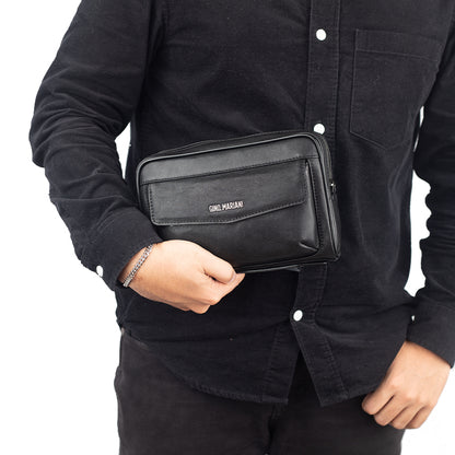 Clutch Kulit Pria Gino Mariani Jericho Black