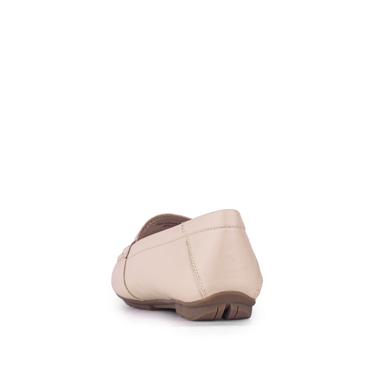 Sepatu Casual Wanita Loafer Moccasin Gino Mariani Grizel Beige