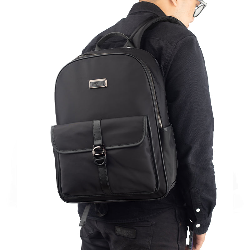 Backpack Tas Ransel Pria Gino Mariani Agito Black