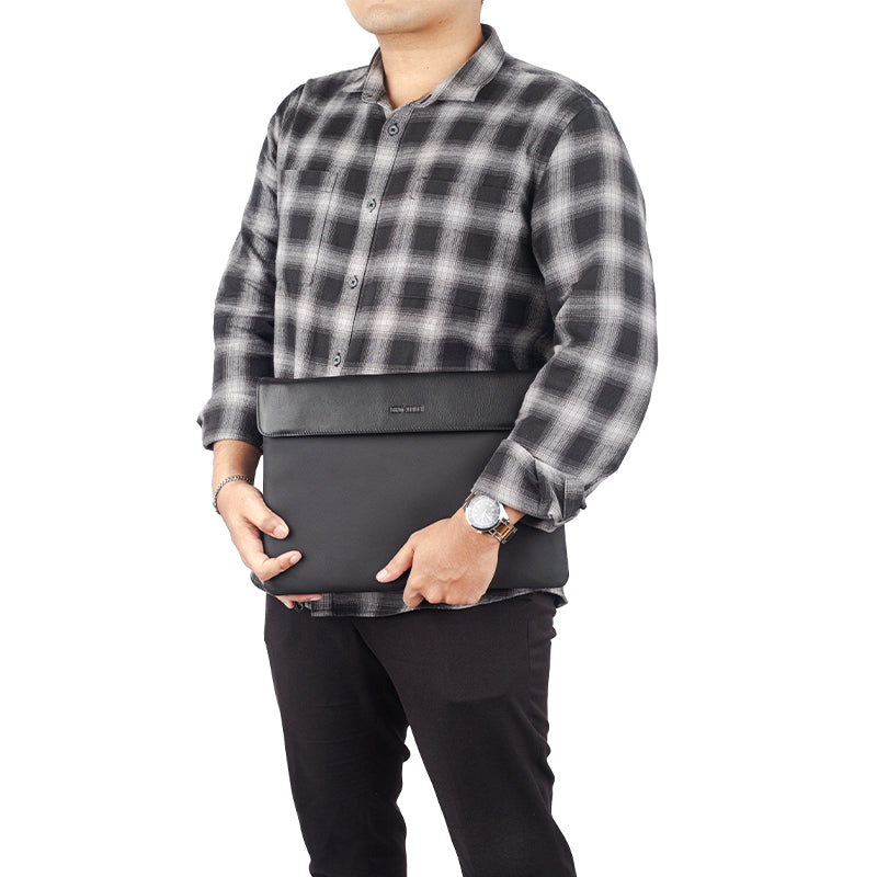 Laptop Sleeve Kulit Gino Mariani Katon Black