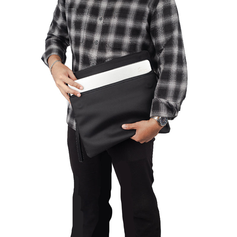 Laptop Sleeve Kulit Gino Mariani Katon Black