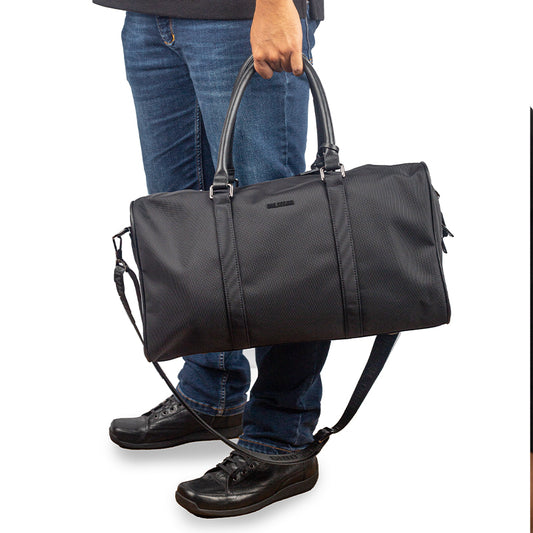 Tas Travel Duffle Bag Gino Mariani Lino Black