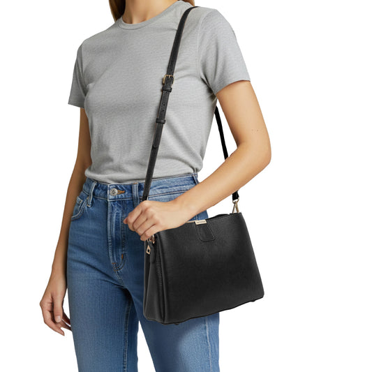 Tas Wanita Top Handle Bag Gino Mariani Bonita Black