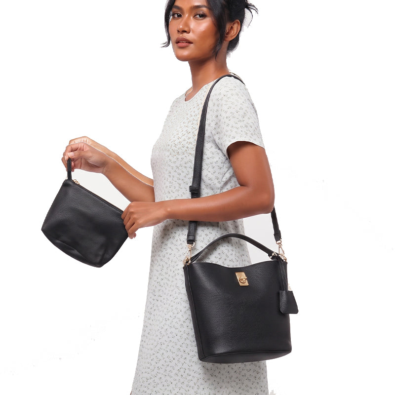 Tas Wanita Gino Mariani Isla Bucket Bag Black