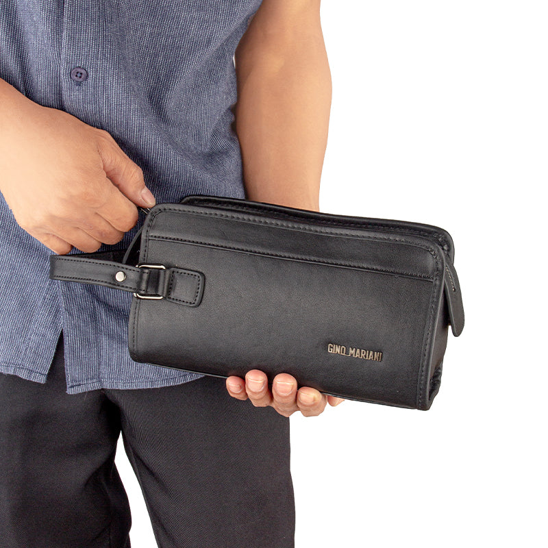 Clutch Pria Gino Mariani Edwin Hitam