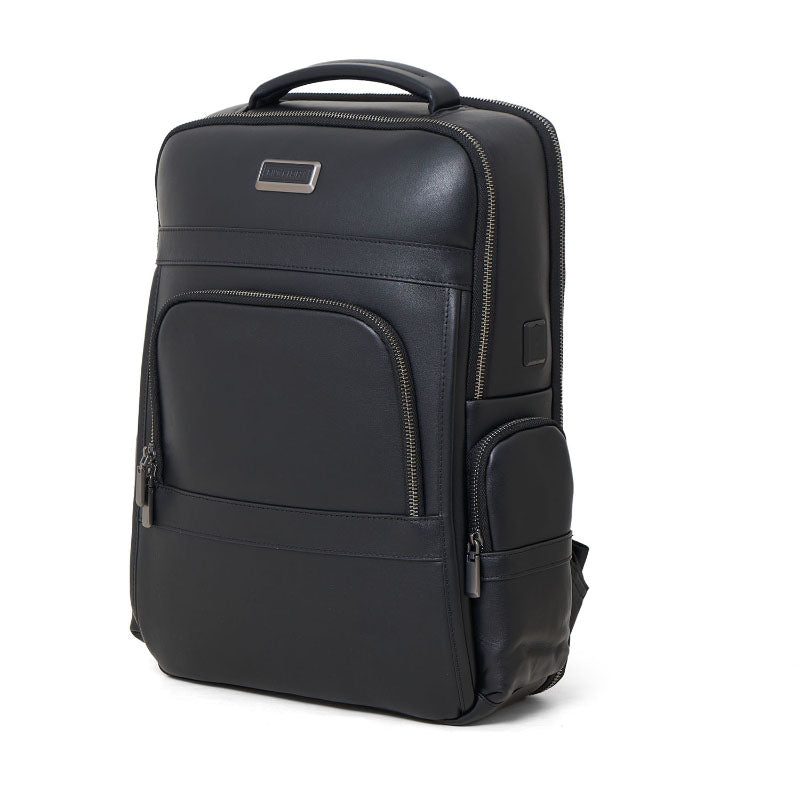 Backpack Tas Ransel Kulit Pria Gino Mariani Baron Black