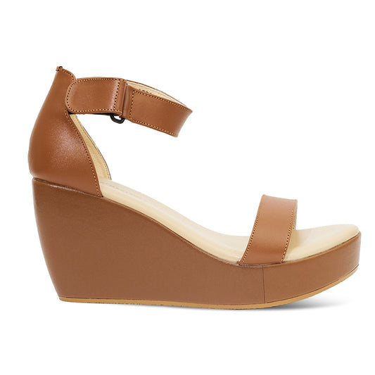 Sepatu Wedges Wanita Gino Mariani Emmeline Tan