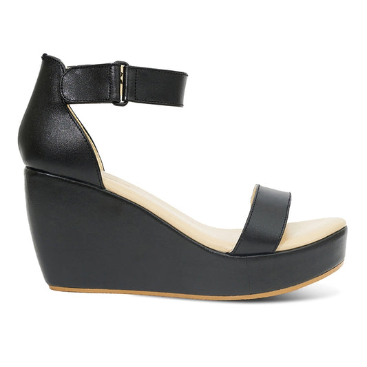 Sepatu Wedges Wanita Gino Mariani Emmeline Hitam