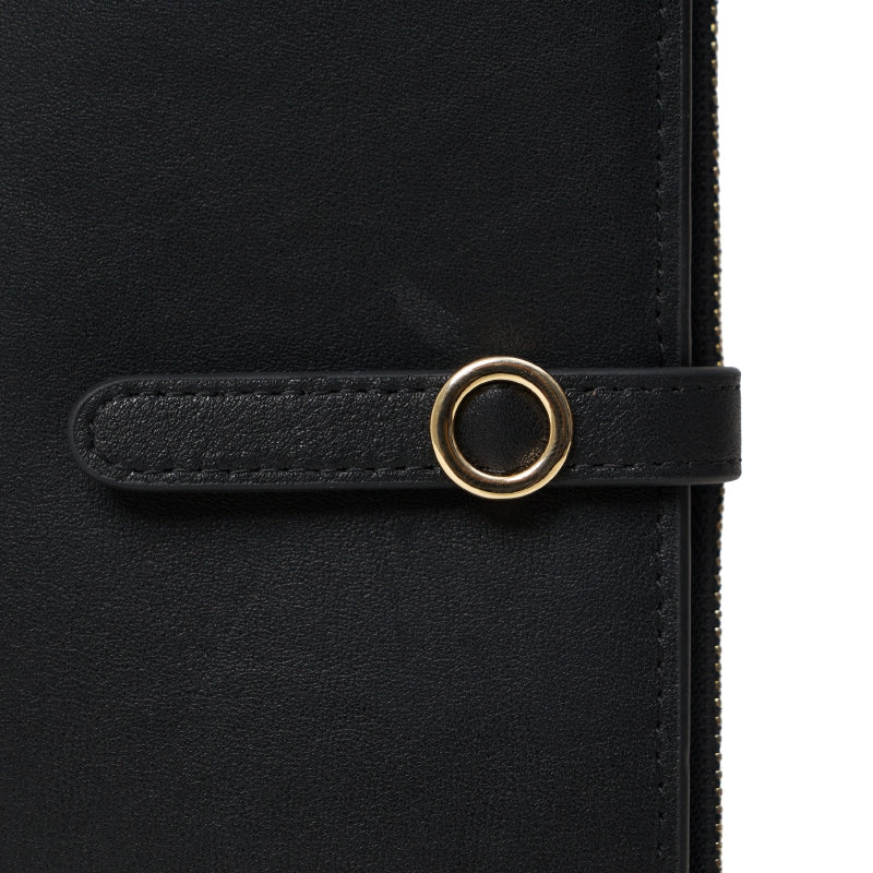 Dompet Panjang Kulit Wanita Gino Mariani Long Leather Wallet Angelica Black