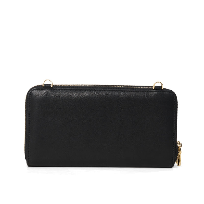 Dompet Panjang Kulit Wanita Gino Mariani Long Leather Wallet Ambra Black