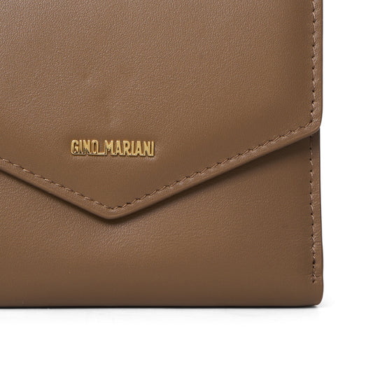 Dompet Kulit Lipat Wanita Gino Mariani Arianna Khaki