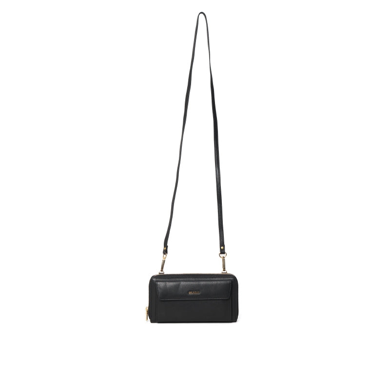 Dompet Panjang Kulit Wanita Gino Mariani Long Leather Wallet Ambra Black