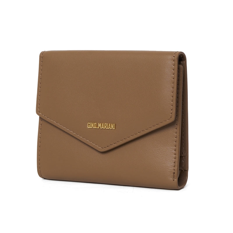 Dompet Kulit Lipat Wanita Gino Mariani Arianna Khaki