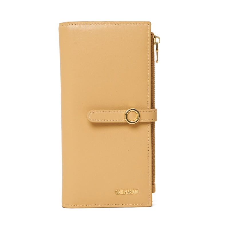 Dompet Panjang Kulit Wanita Gino Mariani Long Leather Wallet Angelica Beige