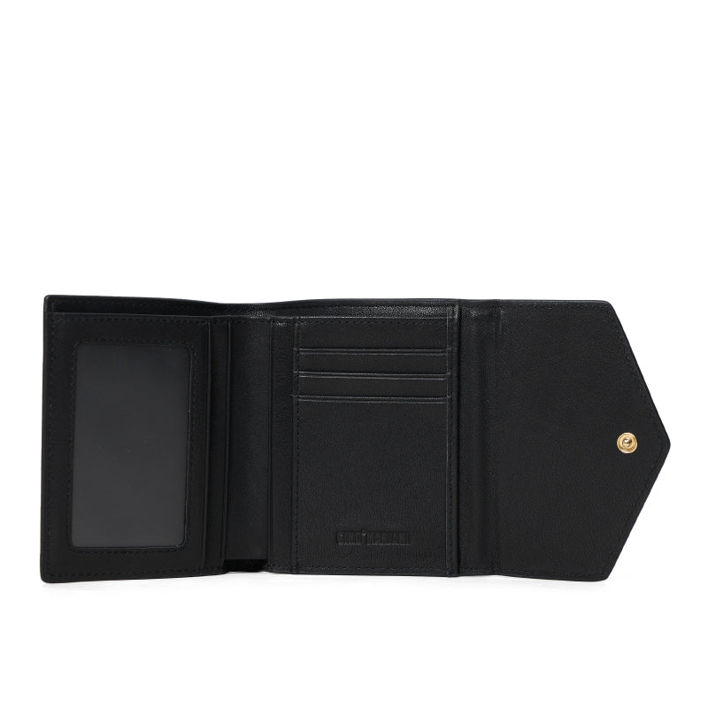 Dompet Kulit Lipat Wanita Gino Mariani Arianna Black