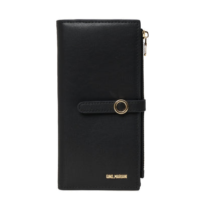 Dompet Panjang Kulit Wanita Gino Mariani Long Leather Wallet Angelica Black