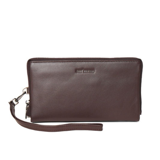 Clutch Kulit Pria Gino Mariani Jeno Brown