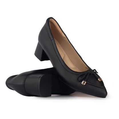 Sepatu Pantofel Formal Wanita Gino Mariani Edelina Black