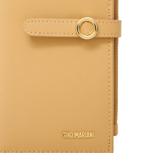 Dompet Panjang Kulit Wanita Gino Mariani Long Leather Wallet Angelica Beige