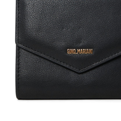 Dompet Kulit Lipat Wanita Gino Mariani Arianna Black