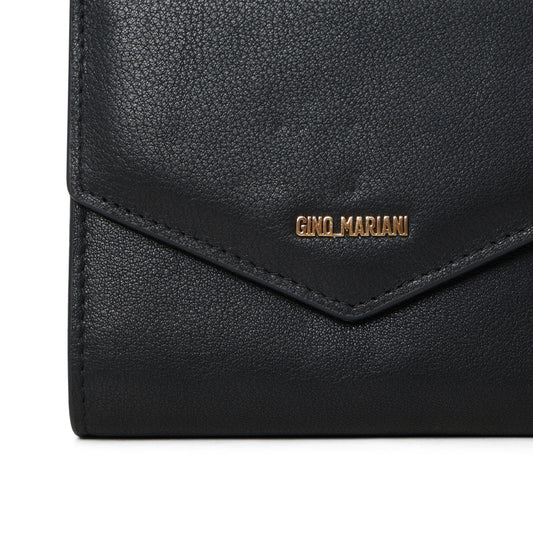 Dompet Kulit Lipat Wanita Gino Mariani Arianna Black