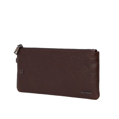 Pouch Kulit Pria Gino Mariani Elezar Brown